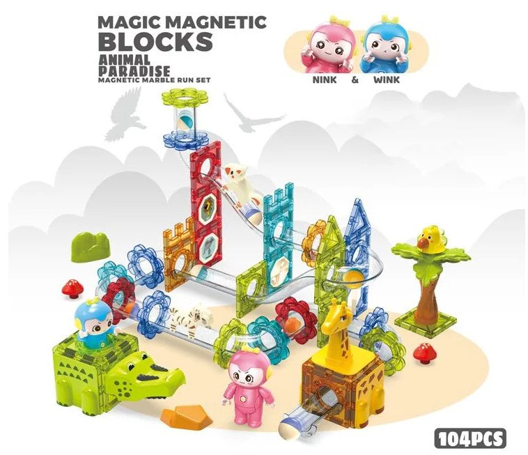 Magic Magnetic Blocks Animal Paradise 104 Pieces