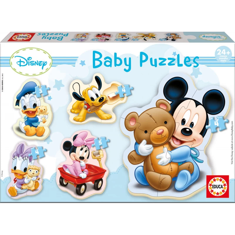 EDUCA Baby Puzzles Mickey (3 to 5 pcs) - 2Y+