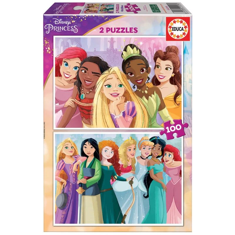 EDUCA Disney Princess Puzzles 2×100 pcs - 6Y+
