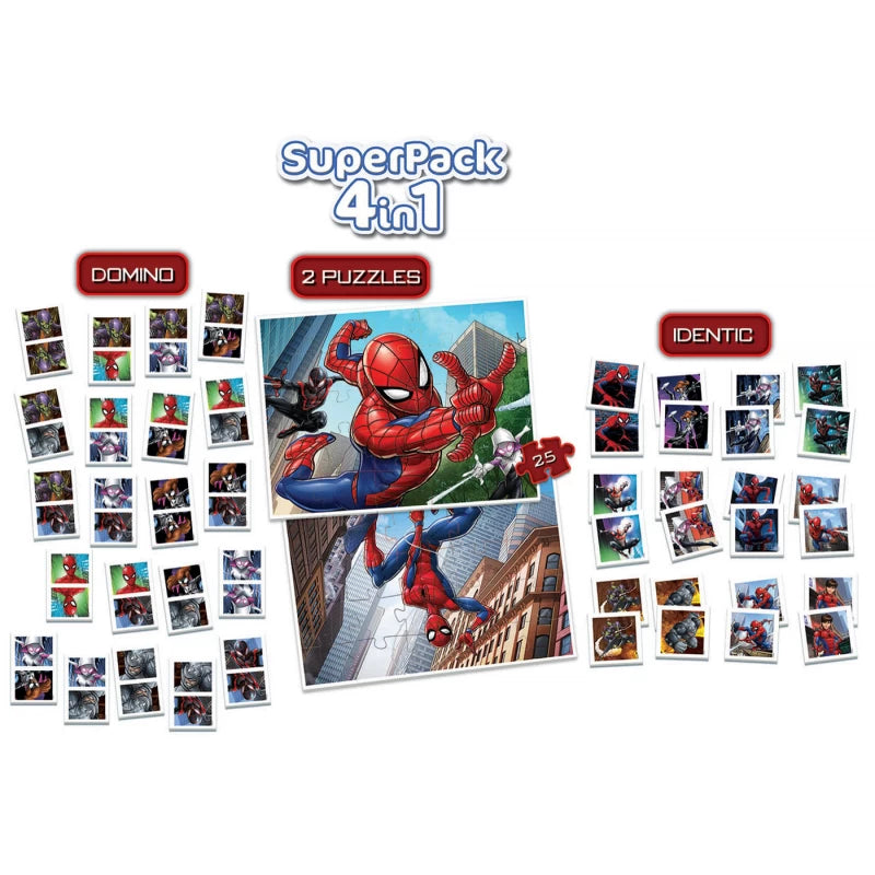 EDUCA Superpack 4 in 1 Spiderman - 3Y+