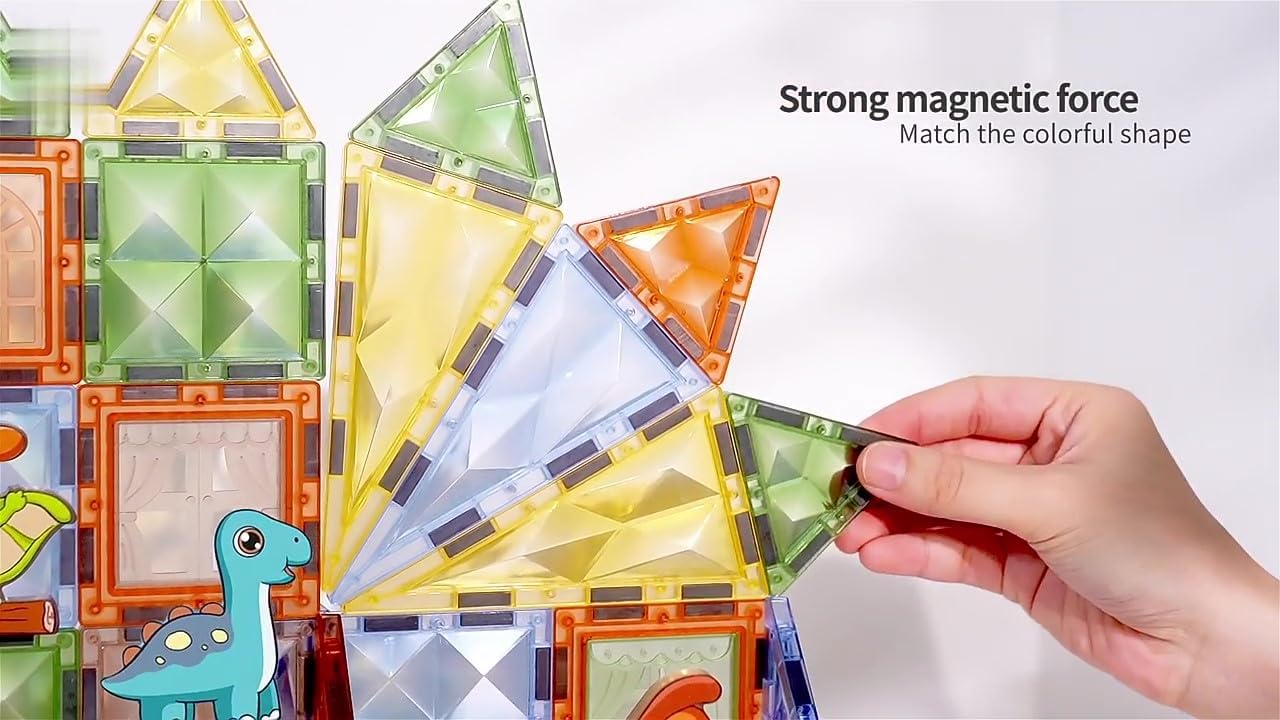 Magic Magnetic Blocks Dinosaur Paradise 90 Pieces