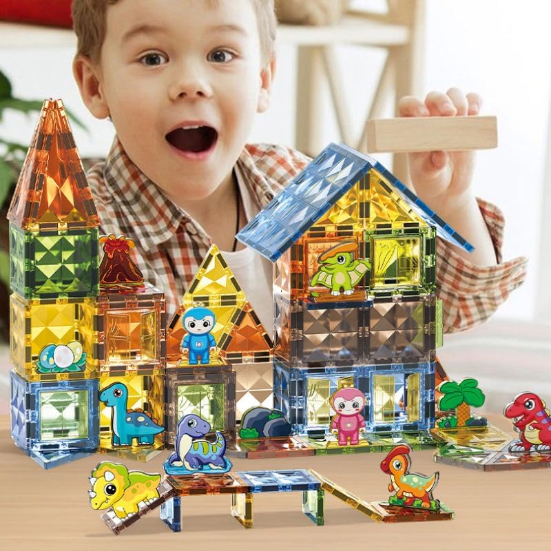 Magic Magnetic Blocks Dinosaur Paradise 90 Pieces