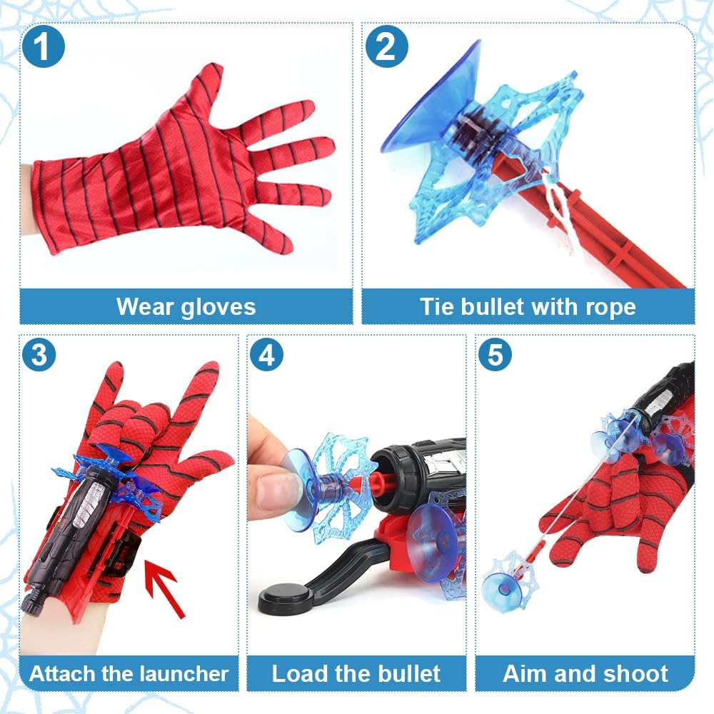 Spiderman Web Shooter Wrist Launcher Toy - 3Y+