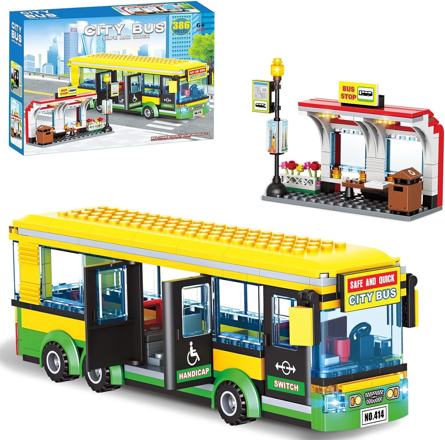 City Bus building Blocks Lego Set 416 pcs