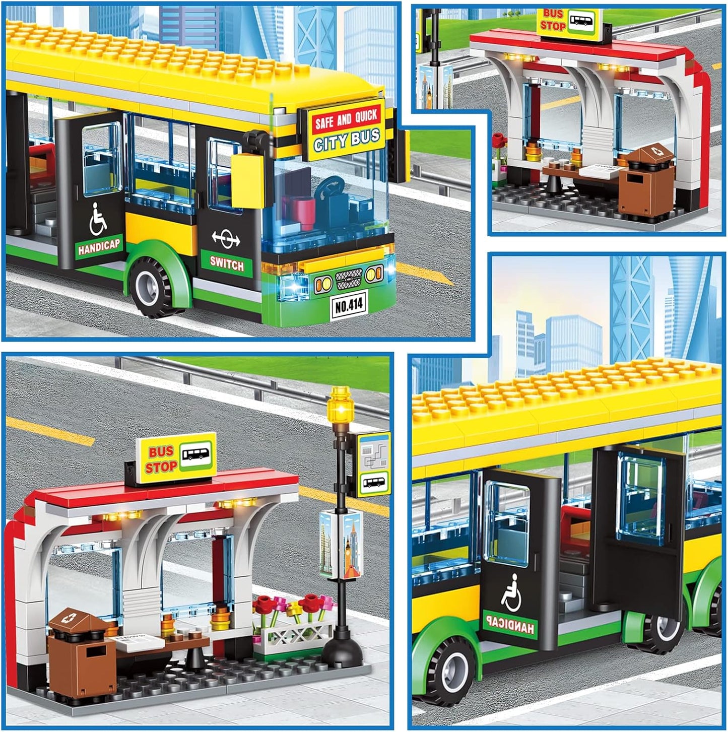 City Bus building Blocks Lego Set 416 pcs
