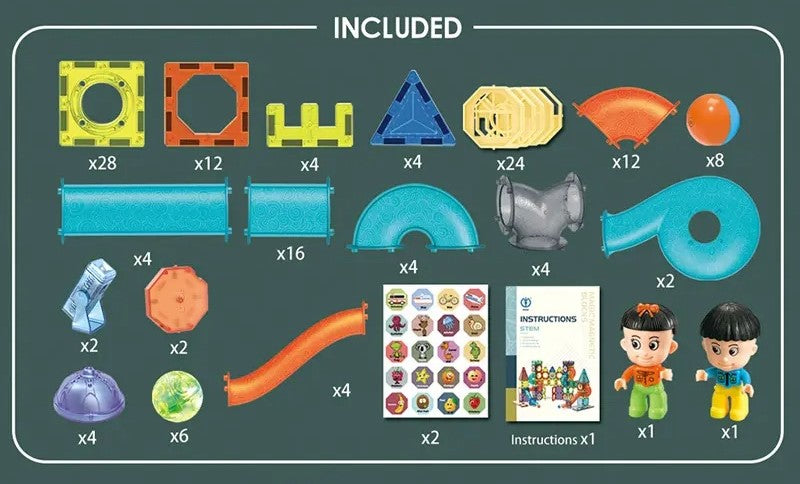 Light Magnetic Blocks 142 pcs