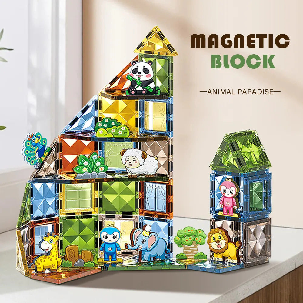 Magic Magnetic Blocks Animal Paradise 82 Pieces