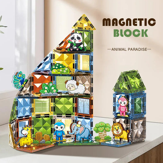 Magic Magnetic Blocks Animal Paradise 82 Pieces