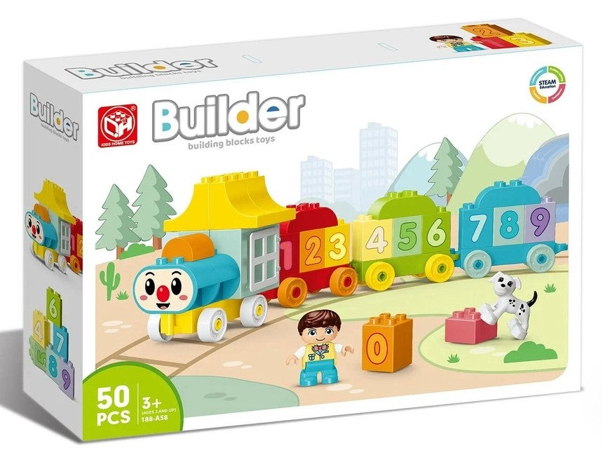 Building Blocks Lego Train with Numbers Learning to Count 50 pcs