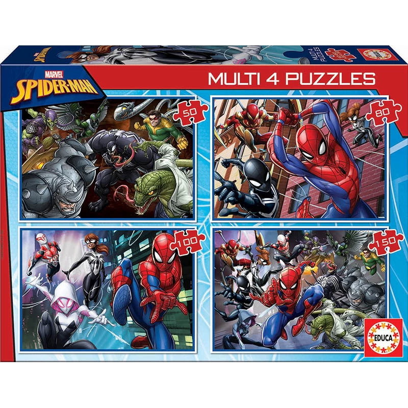 EDUCA Spiderman Multi 4 Puzzles - 5Y+
