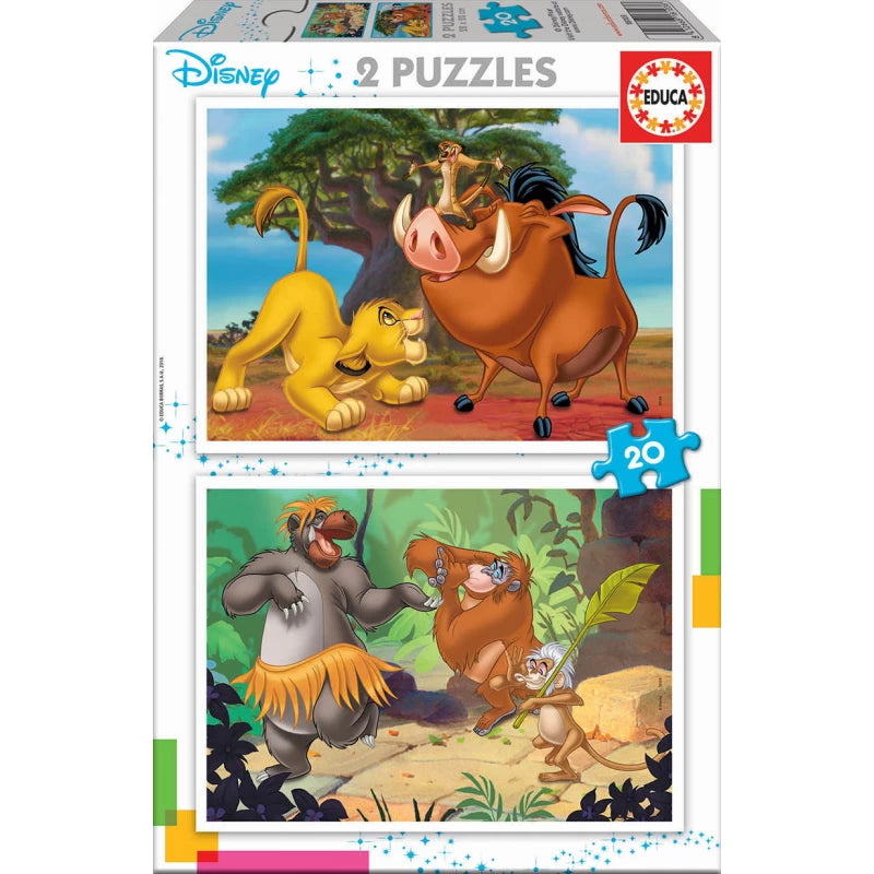 EDUCA Disney Animals Puzzle (2x20 pcs) - 3Y+