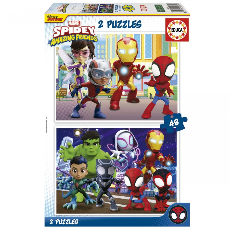 EDUCA Spidey & His Amazing Friends Puzzle (2x48 pcs) - 4Y+