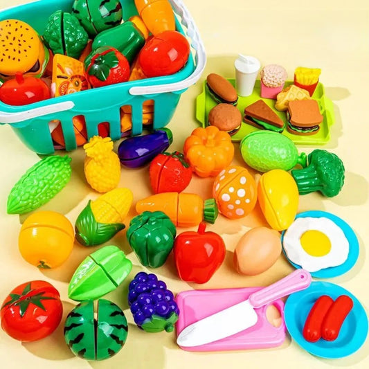 Educational Cutting Play Food Kids Toy Set (43 pcs)