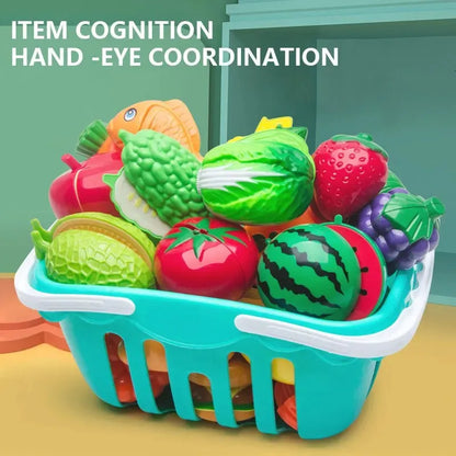 Educational Cutting Play Food Kids Toy Set (43 pcs)