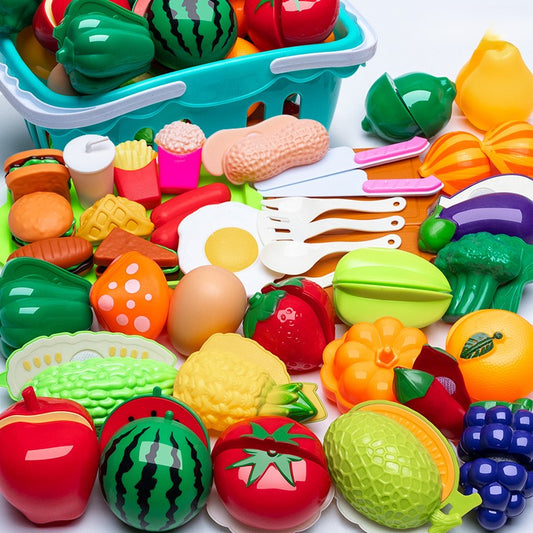 Educational Cutting Play Food Kids Toy Set (43 pcs)