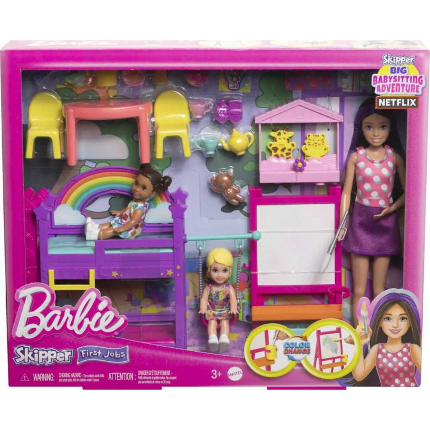 Barbie Skipper Babysitters Inc. Ultimate Daycare Playset with 3 Dolls, Furniture and 15+ Accessories - 3Y+