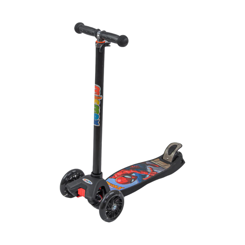 Marvel Spiderman Foldable Scooter with LED Light-Up Wheels - 2Y+