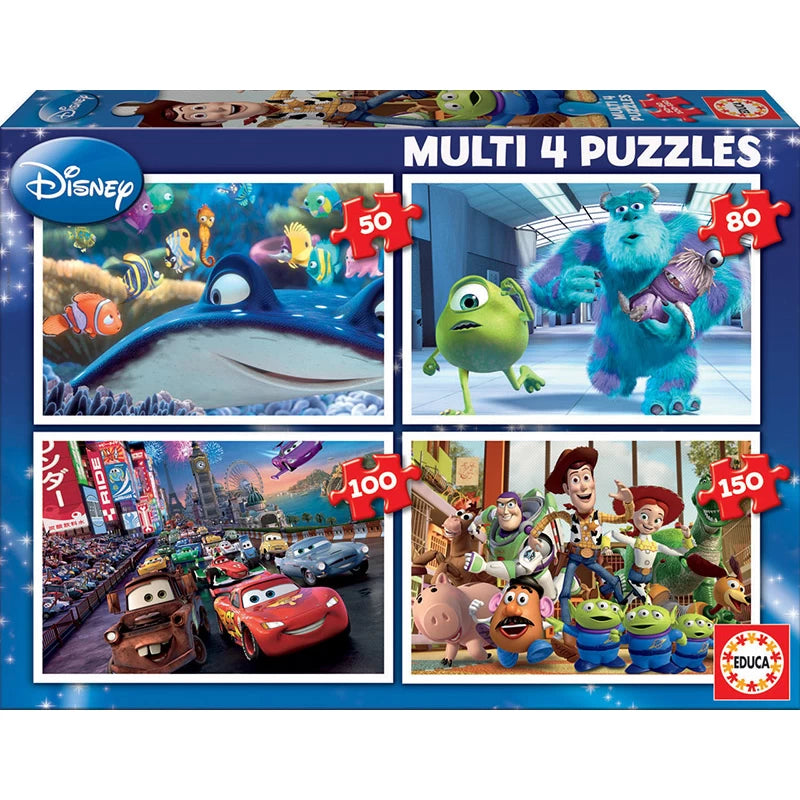 EDUCA Disney Pixar Multi 4 Puzzles - 5Y+