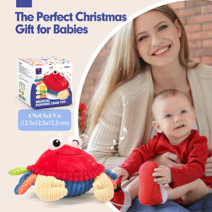 Bouncing Interactive Musical Plush Crab with Voice Function - 6M+