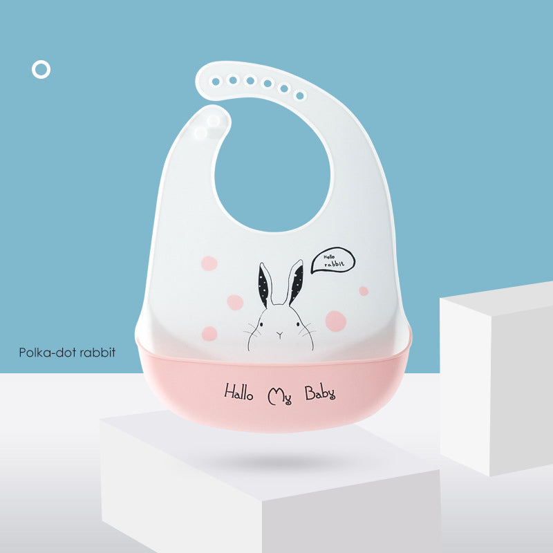 BPA Free Silicone Baby Bib with Catch Pocket - 6-36M