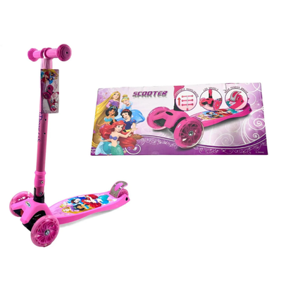 Disney Princesses Foldable Scooter with LED Light-Up Wheels - 2Y+