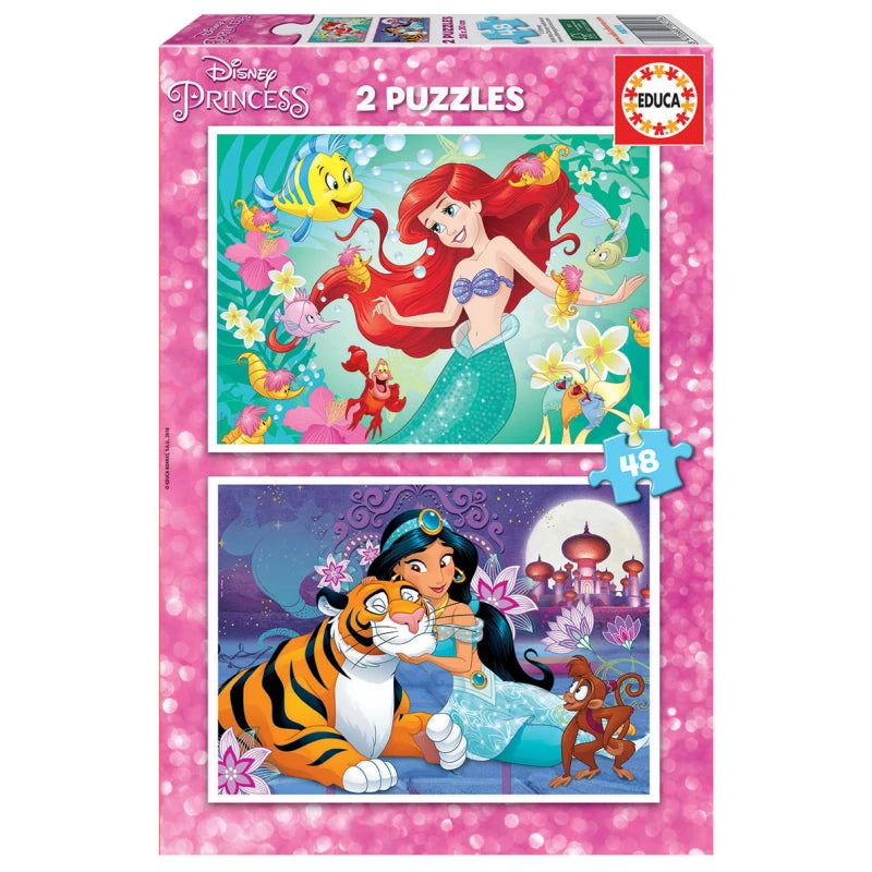 EDUCA Ariel & Jasmine Puzzle (2x48 pcs) - 4Y+