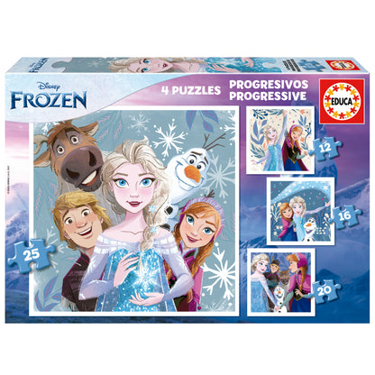 EDUCA Progressive Puzzles Frozen (12 to 25 pcs) - 3Y+