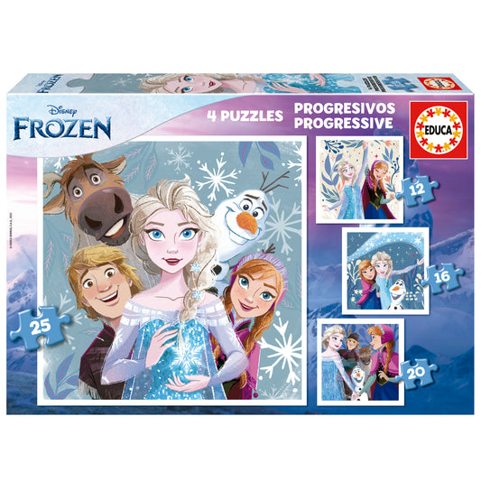 EDUCA Progressive Puzzles Frozen (12 to 25 pcs) - 3Y+