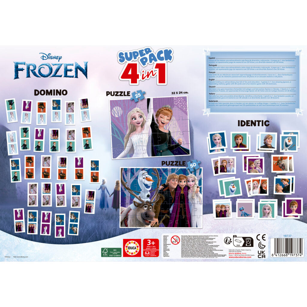EDUCA Superpack 4 in 1 Frozen - 3Y+