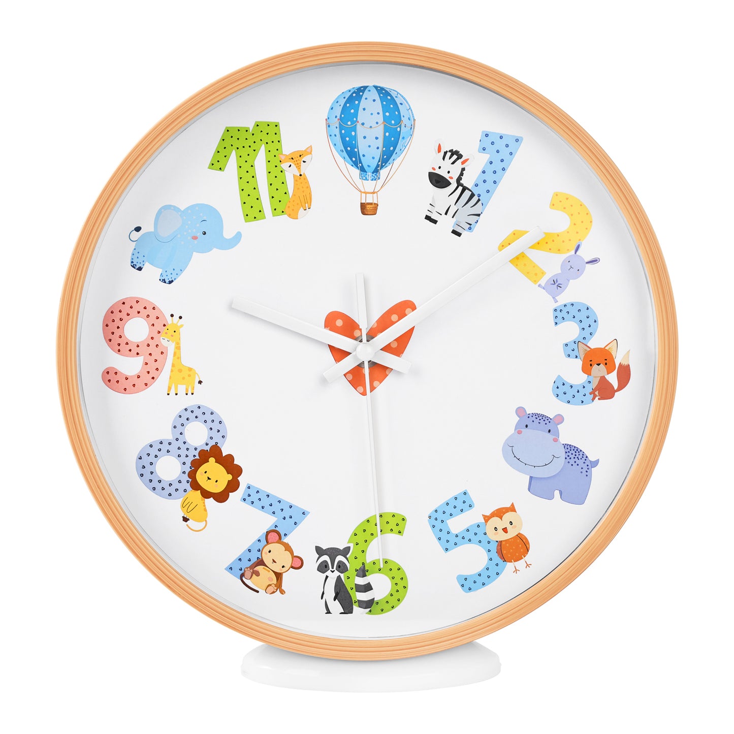 Kids Room Wall Clock Animal Theme - Playful Room Decor (25cm diameter)