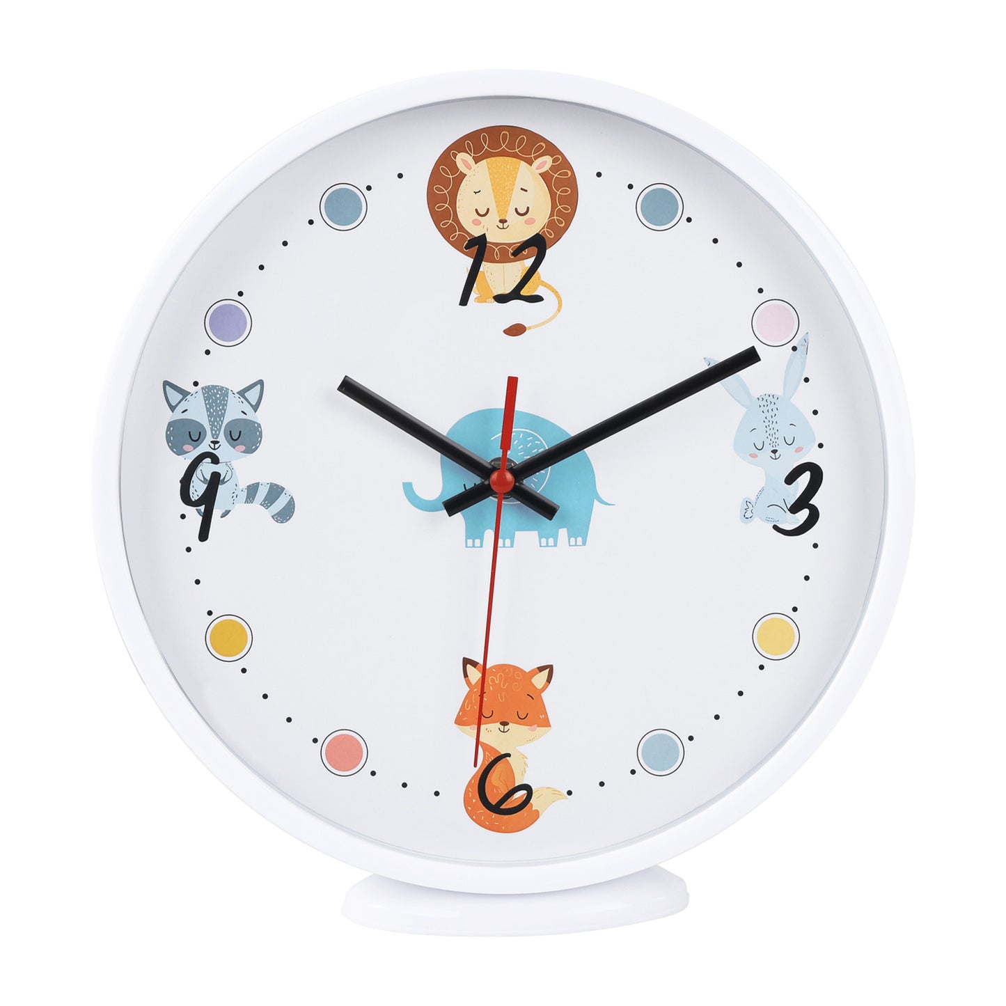 Kids Room Wall Clock Animal Theme - Playful Room Decor (25cm diameter)