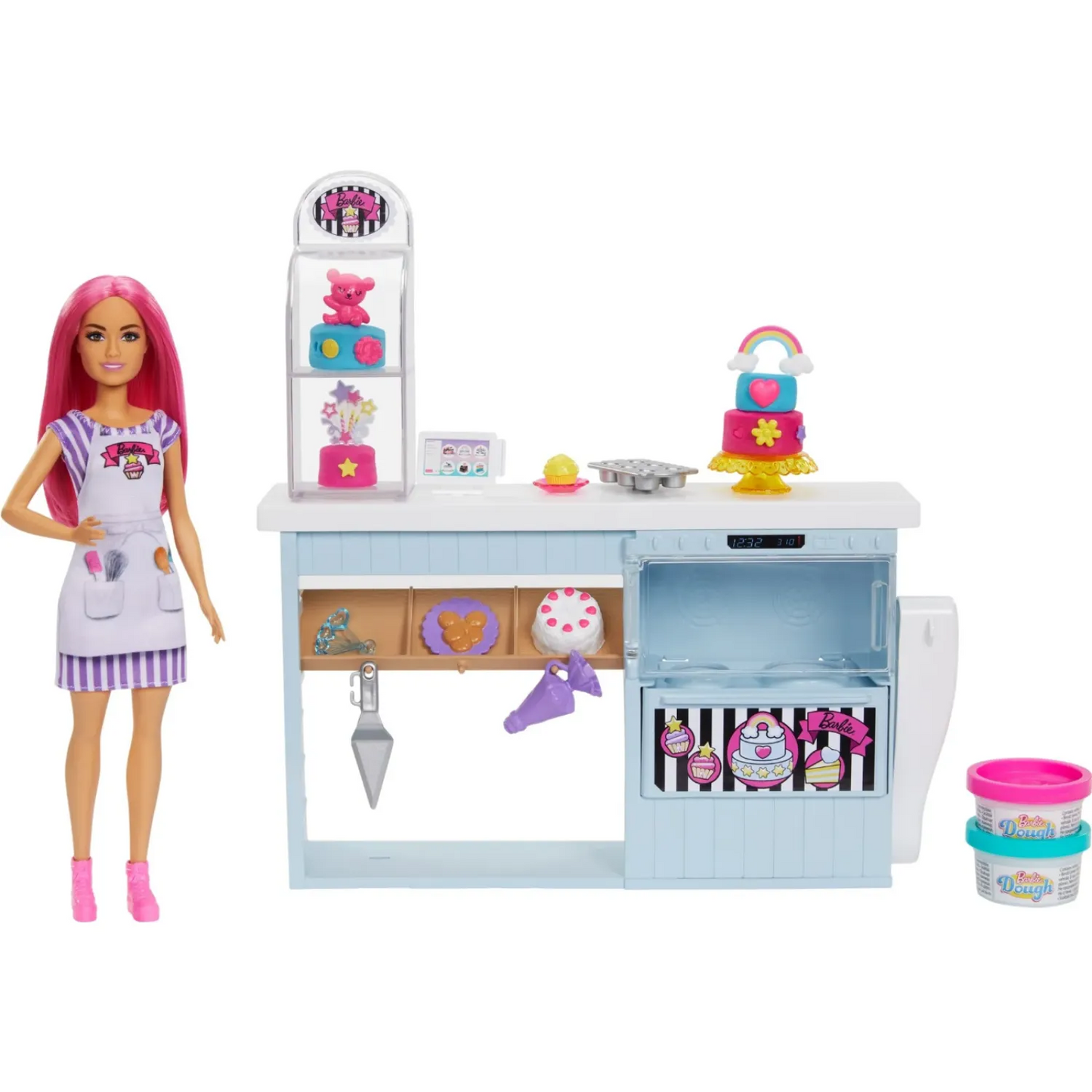 Barbie Pastry Playset with Doll (Pink Hair) with Accessories - 3Y+