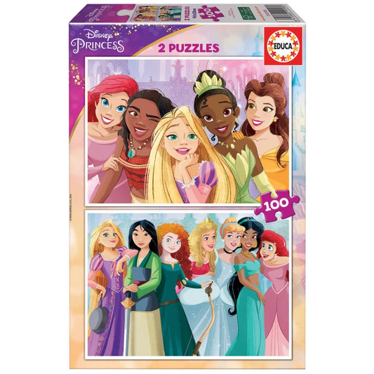 EDUCA Disney Princess Puzzles 2×100 pcs - 6Y+