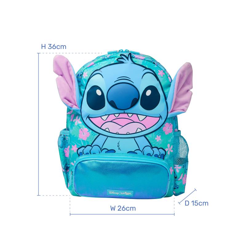 SMIGGLE – STITCH JUNIOR CHARACTER HOODIE BACKPACK – 36x30 CM - 3-5Y