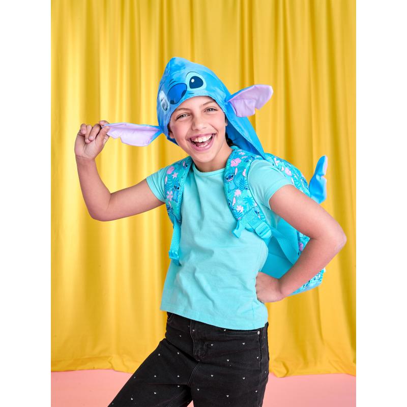 SMIGGLE – STITCH JUNIOR CHARACTER HOODIE BACKPACK – 36x30 CM - 3-5Y