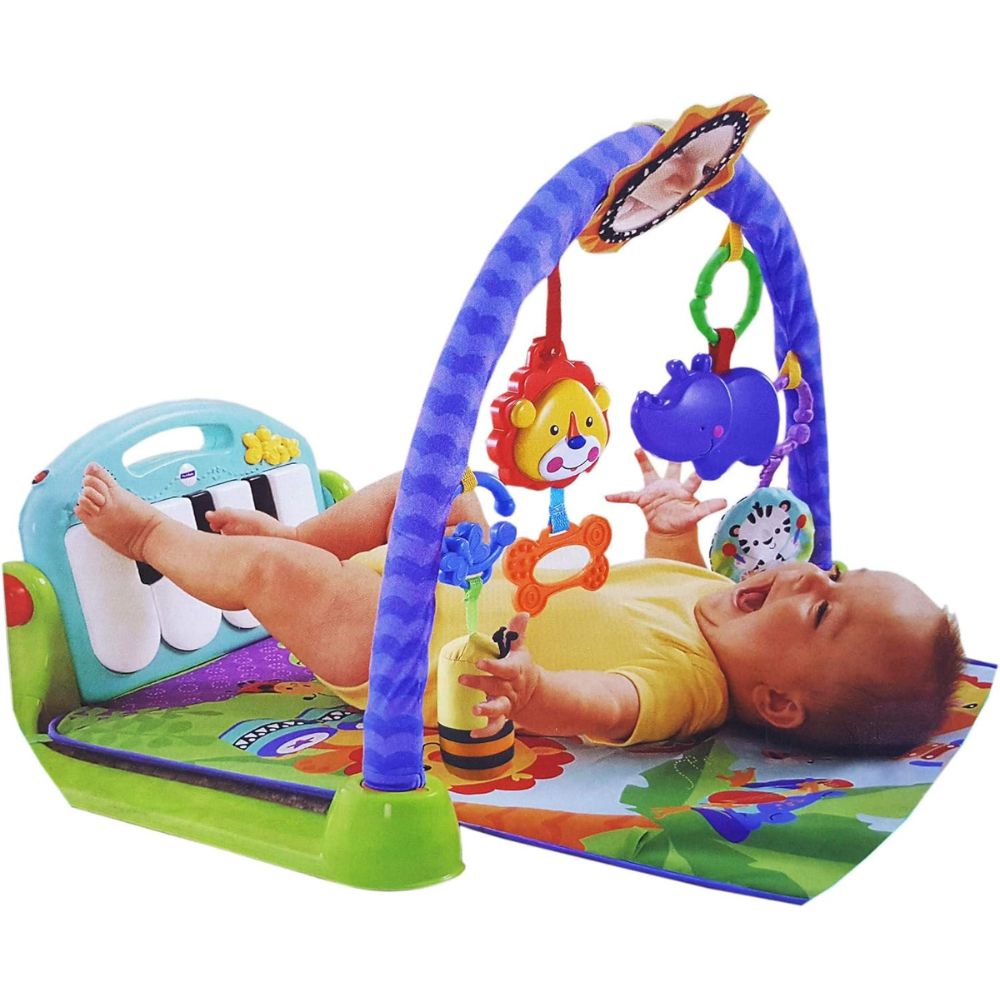 Kick and Play Activity Gym Play Mat for Baby with Piano - Lay and Play Sit Activity Toy