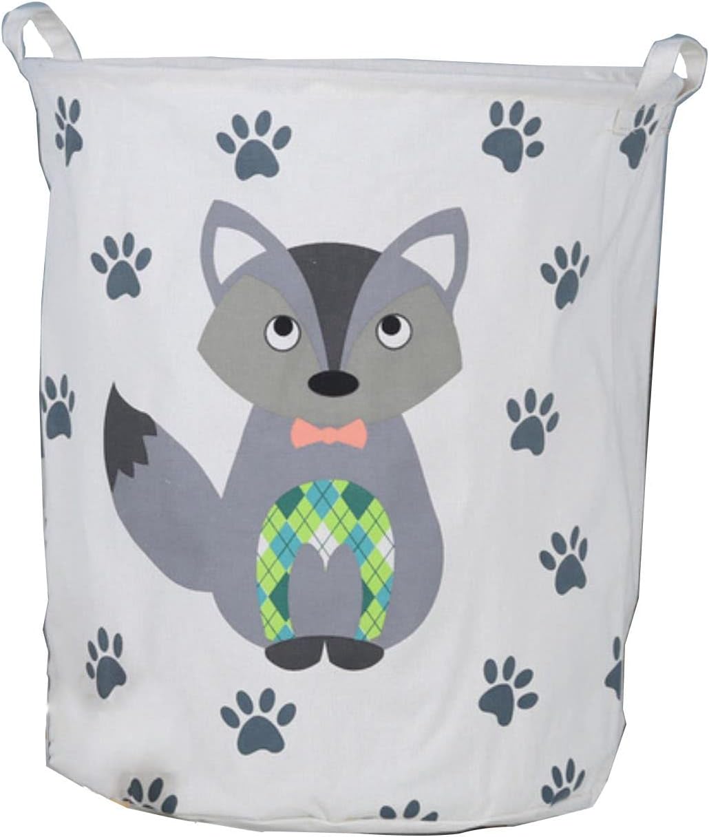 Foldable Toy Storage Basket & Laundry Hamper (H 50 cm x D 40 cm)