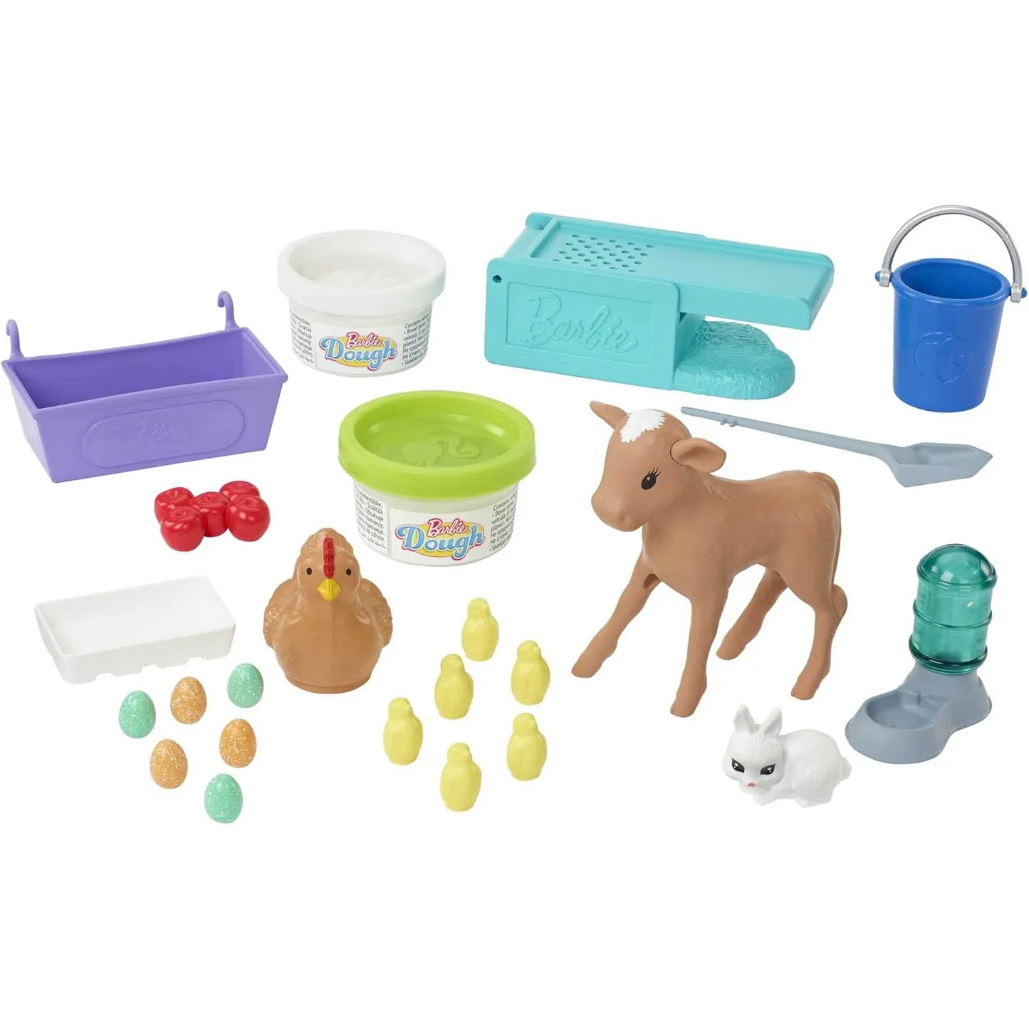Barbie Doll and Playset with Coop, Animals, Dough, Molds and More, Hatch and Gather Egg Farm - 3Y+