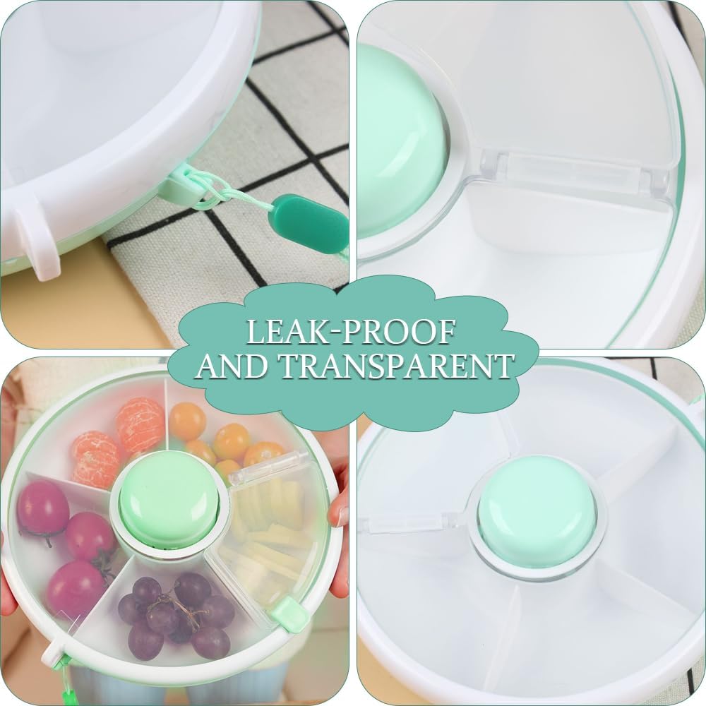 Kids Snack Spinner Box with Hand Strap - BPA Free | Dishwasher Safe | No Spill, Leakproof