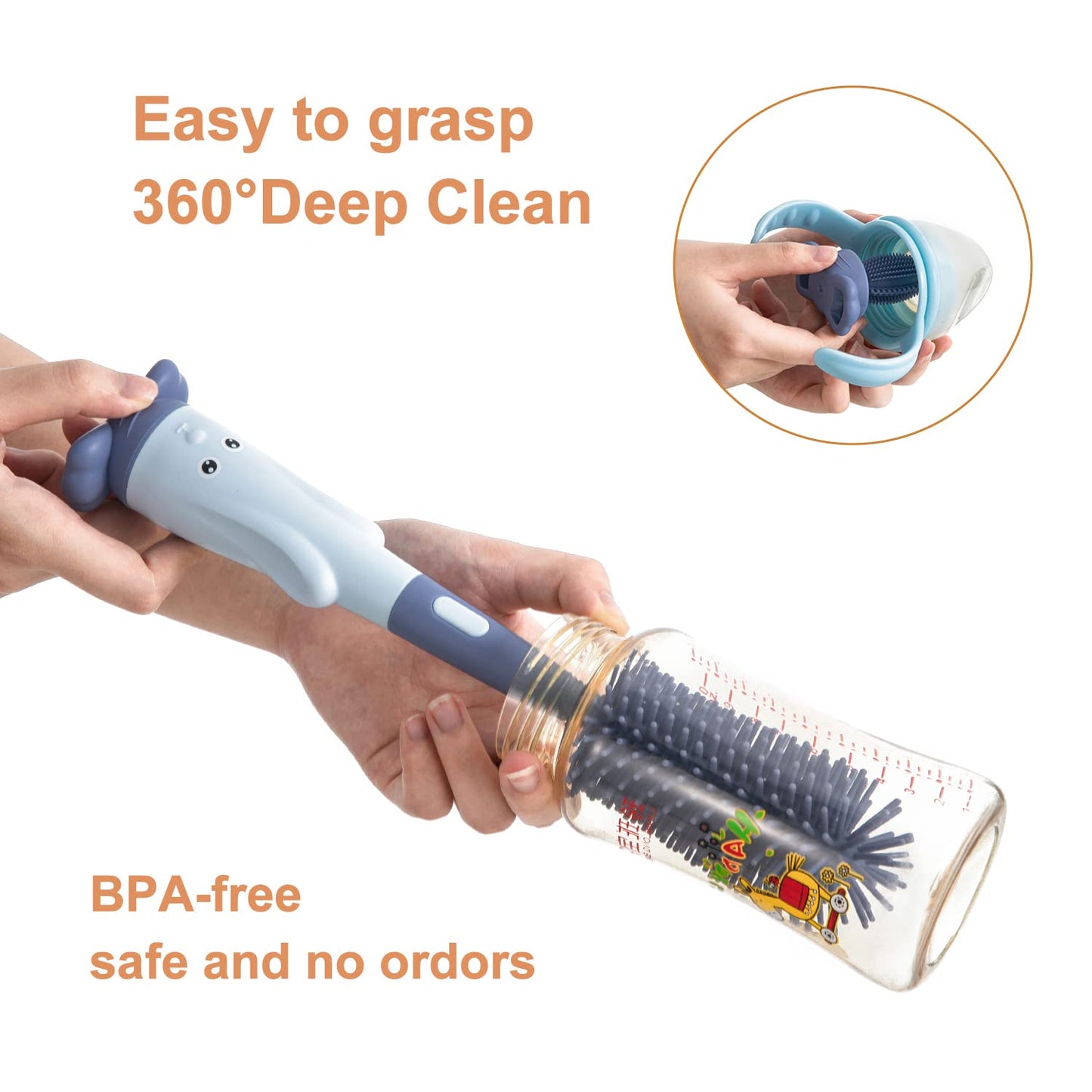 3-in-1 Baby Bottle Cleaning Brush Kit