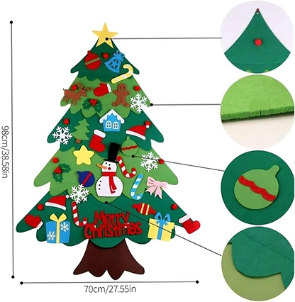 DIY Kids Hanging Christmas Tree Kit – Montessori Educational Toy - 18M+