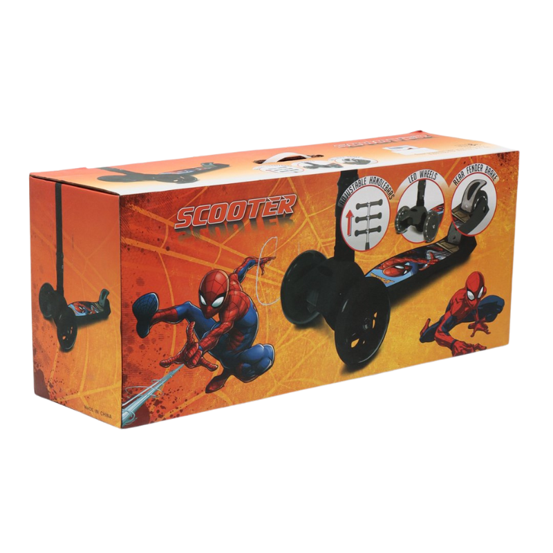 Marvel Spiderman Foldable Scooter with LED Light-Up Wheels - 2Y+