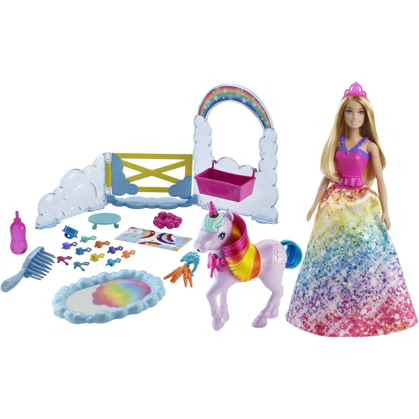 Barbie Dreamtopia Playset with Barbie® Doll, Pet Unicorn & Color Change Potty - 3Y+