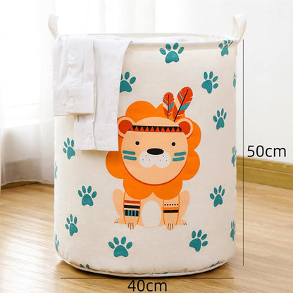 Foldable Toy Storage Basket & Laundry Hamper (H 50 cm x D 40 cm)