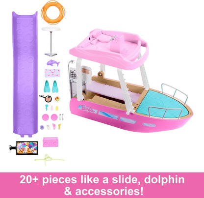 Barbie Dream Boat Playset With Pool and Slide (Dolls not included) - 3Y+
