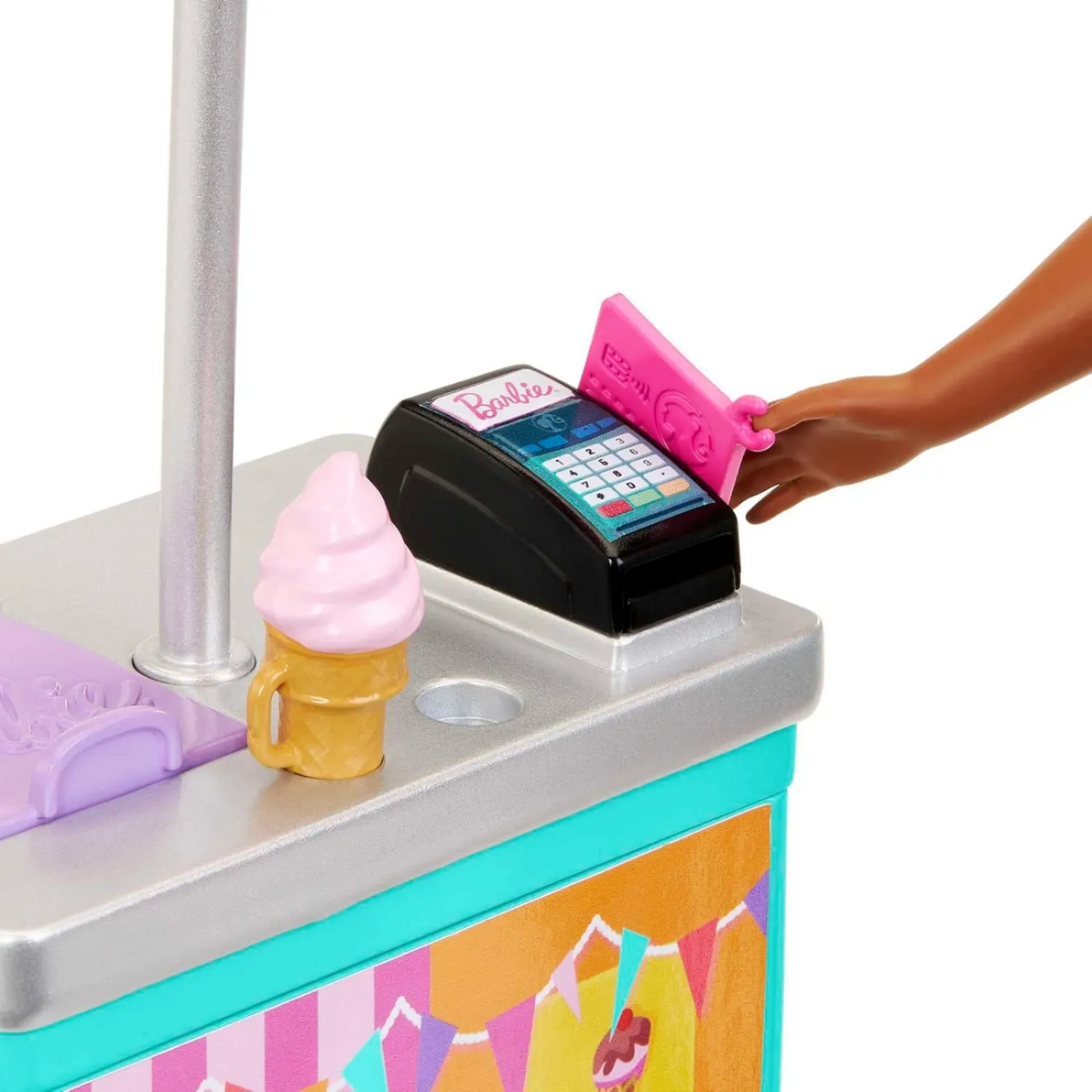 Barbie Beach Boardwalk with Barbie “Brooklyn” & “Malibu” Dolls, Food Stand, Kiosk & 30+ Accessories - 3Y+