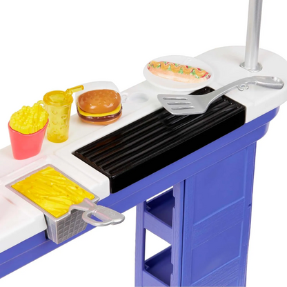 Barbie Beach Boardwalk with Barbie “Brooklyn” & “Malibu” Dolls, Food Stand, Kiosk & 30+ Accessories - 3Y+