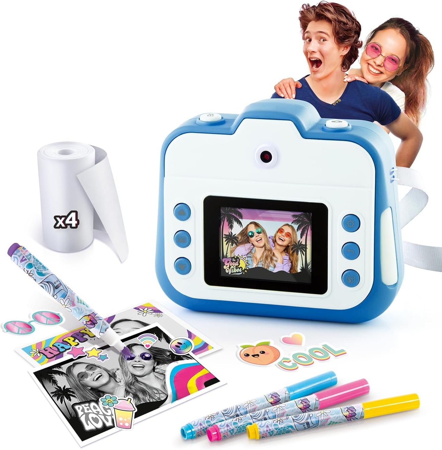 Instant Print Camera - Selfie & Video - Inkless Print on Thermal Paper - 8Y+
