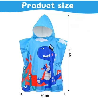Poncho Hooded Beach Towel | 60Wx80H cm