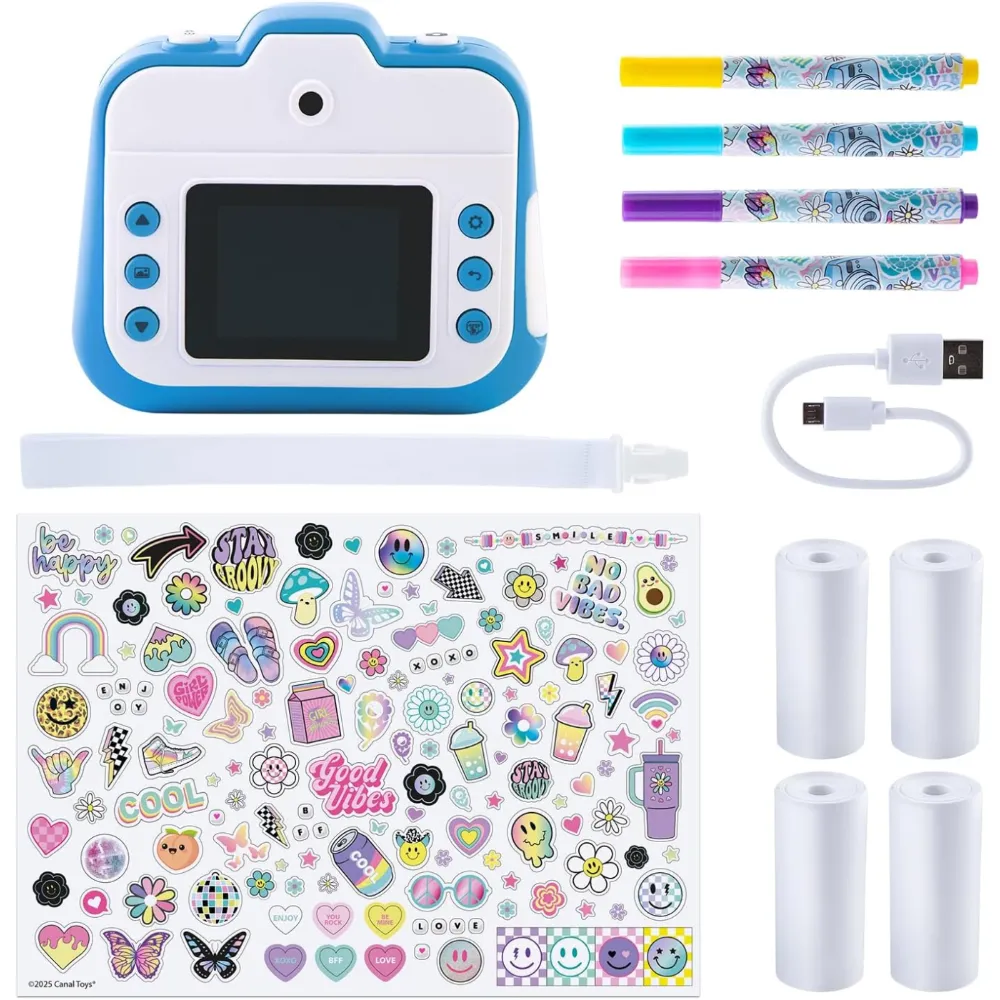 Instant Print Camera - Selfie & Video - Inkless Print on Thermal Paper - 8Y+